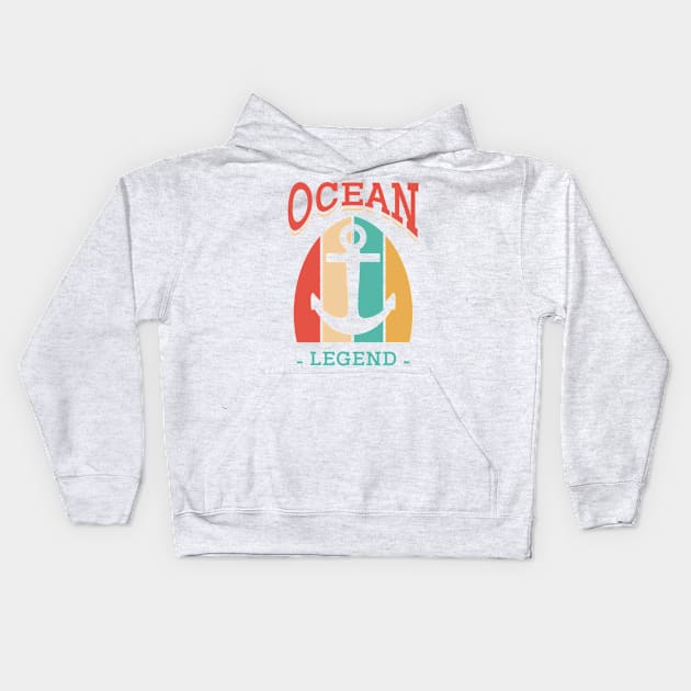 Ocean Legend Kids Hoodie by VEKTORKITA